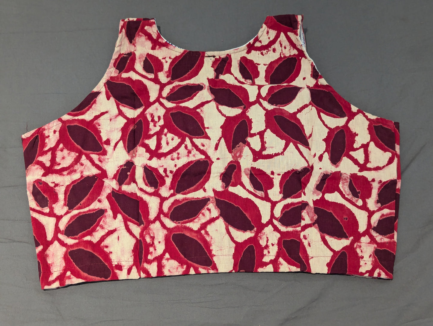 Block Print sleeveless blouse